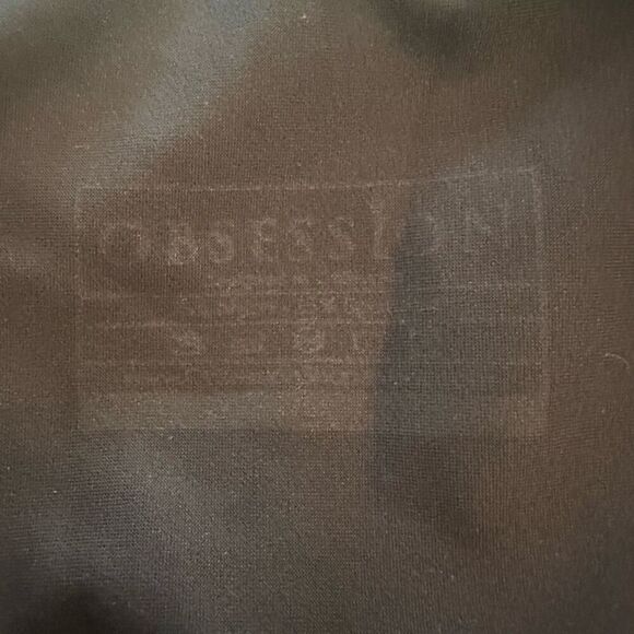 Obsession V-Front Ruched Back Butt Lifting Tummy Control Leggings Black Medium - Picture 4 of 4